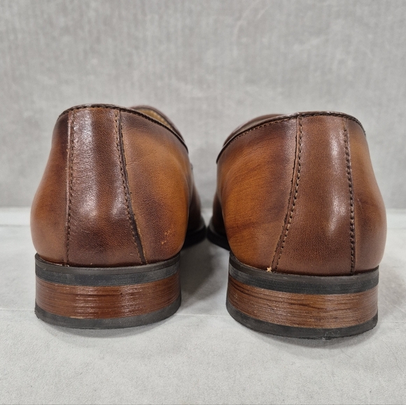 La Milano Tracy II dress loafers men\'s 12 cognac brown leather cap toe tassels main image 12